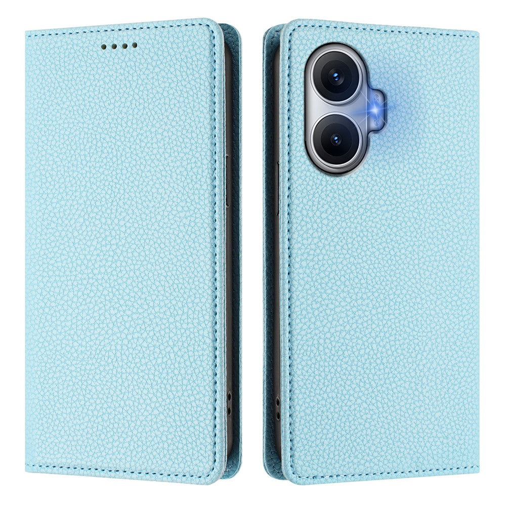 For Xiaomi Poco F7 5G / Redmi Turbo 4 Pro 5G Wallet Case RFID Blocking Litchi Texture Leather Mobile Cover
