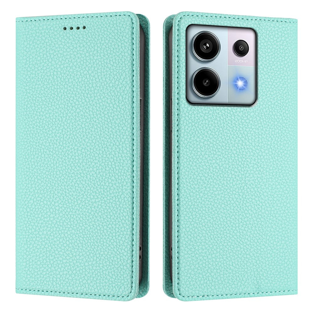 Xiaomi Poco X6 5G / Xiaomi Redmi Note 13 Pro 5G Plånboksfodral RFID-blockerande Litchi-texturerat läderfodral