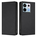For Xiaomi Poco X6 5G / Xiaomi Redmi Note 13 Pro 5G Wallet Case RFID Blocking Litchi Texture Leather Mobile Cover
