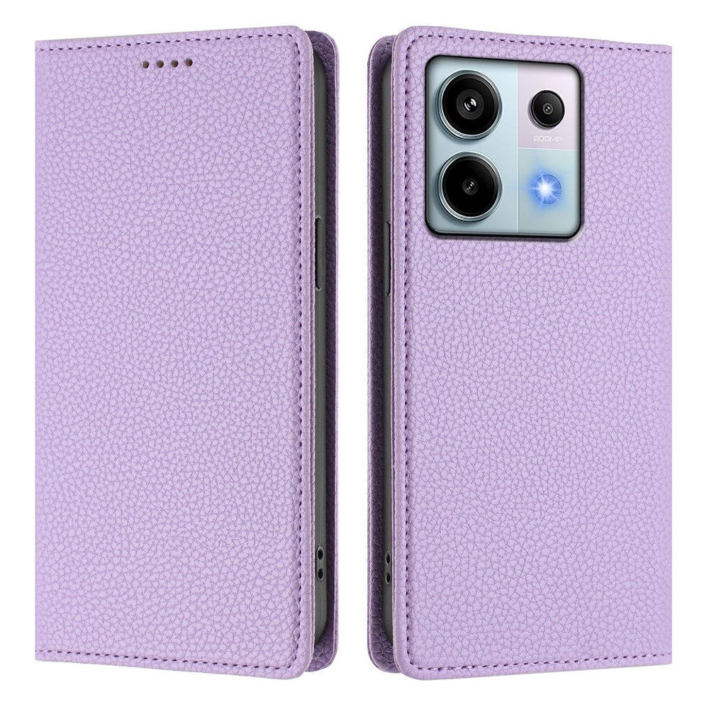 Xiaomi Poco X6 5G / Xiaomi Redmi Note 13 Pro 5G Plånboksfodral RFID-blockerande Litchi-texturerat läderfodral