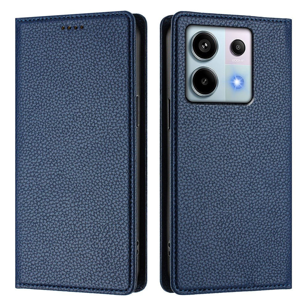 Xiaomi Poco X6 5G / Xiaomi Redmi Note 13 Pro 5G Plånboksfodral RFID-blockerande Litchi-texturerat läderfodral