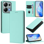 For Xiaomi Poco M6 Pro 4G / Xiaomi Redmi Note 13 Pro 4G Wallet Case RFID Blocking Litchi Texture Leather Mobile Cover