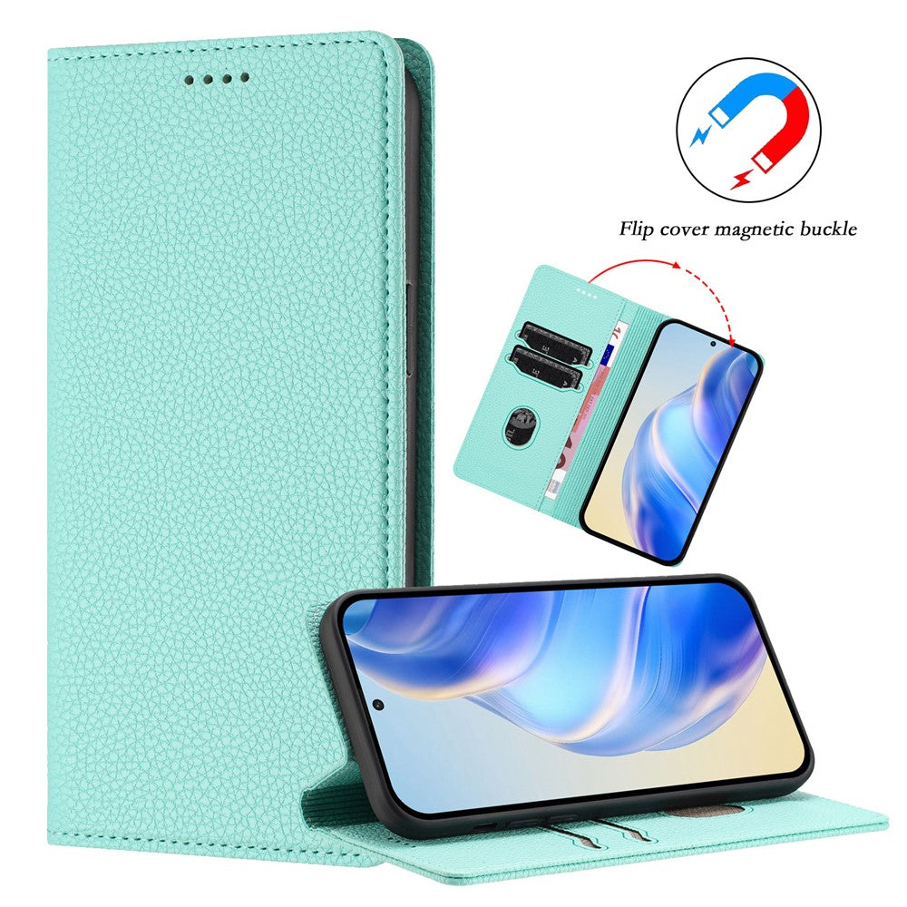 For Xiaomi Poco M6 Pro 4G / Xiaomi Redmi Note 13 Pro 4G Wallet Case RFID Blocking Litchi Texture Leather Mobile Cover