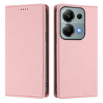 For Xiaomi Poco M6 Pro 4G / Xiaomi Redmi Note 13 Pro 4G Wallet Case RFID Blocking Litchi Texture Leather Mobile Cover