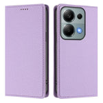 For Xiaomi Poco M6 Pro 4G / Xiaomi Redmi Note 13 Pro 4G Wallet Case RFID Blocking Litchi Texture Leather Mobile Cover