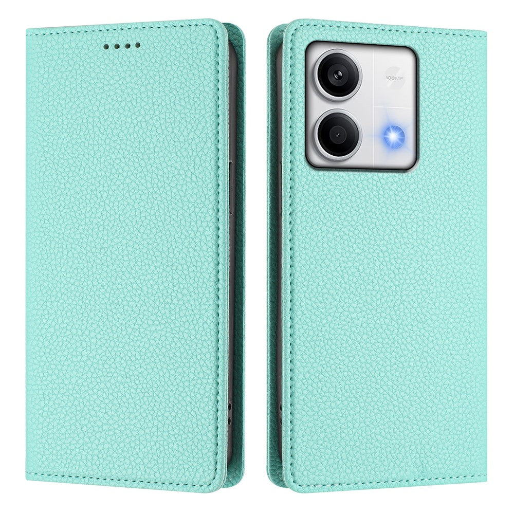 Xiaomi Redmi Note 13 5G (Kina) / Xiaomi Redmi Note 13 5G plånboksfodral RFID-blockerande läder med litchitextur