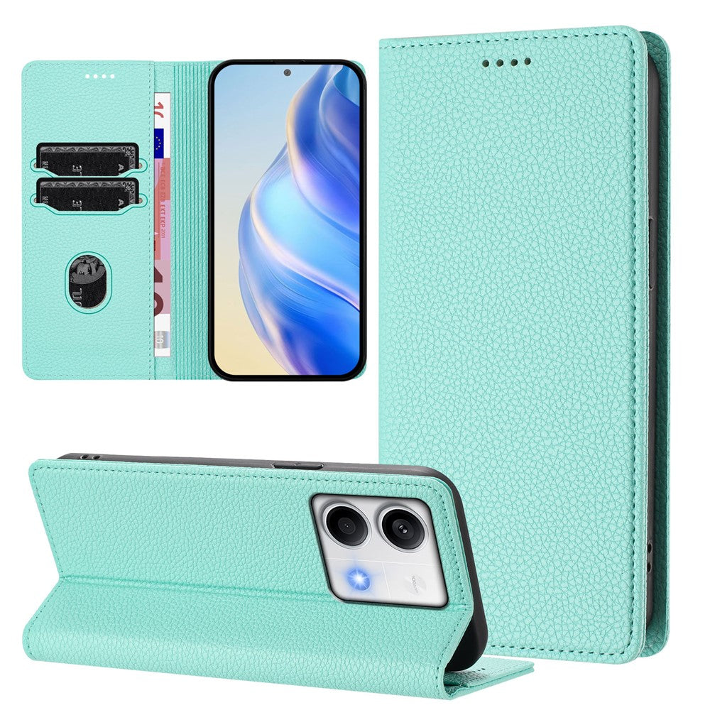 Xiaomi Redmi Note 13 5G (Kina) / Xiaomi Redmi Note 13 5G plånboksfodral RFID-blockerande läder med litchitextur
