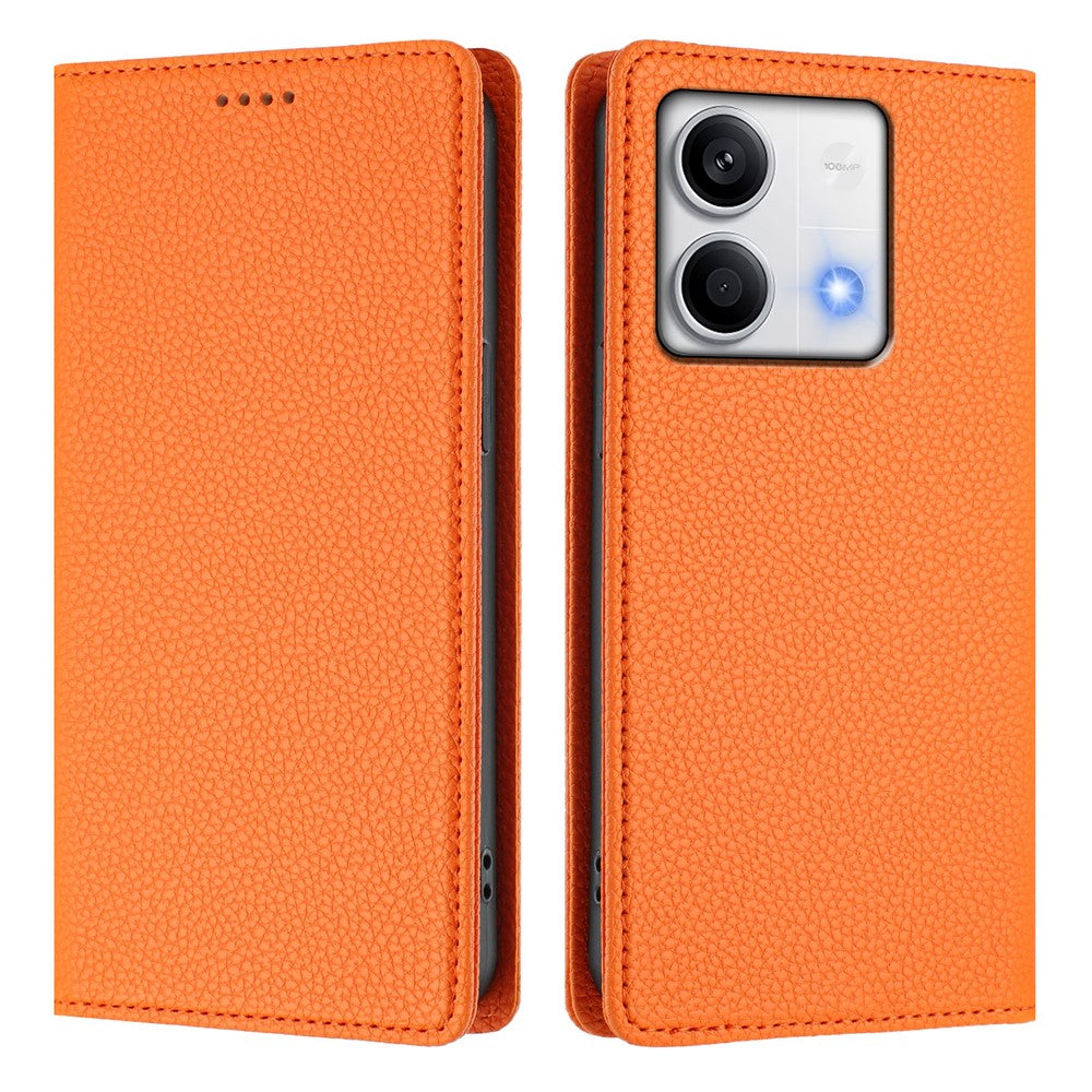 Xiaomi Redmi Note 13 5G (Kina) / Xiaomi Redmi Note 13 5G plånboksfodral RFID-blockerande läder med litchitextur