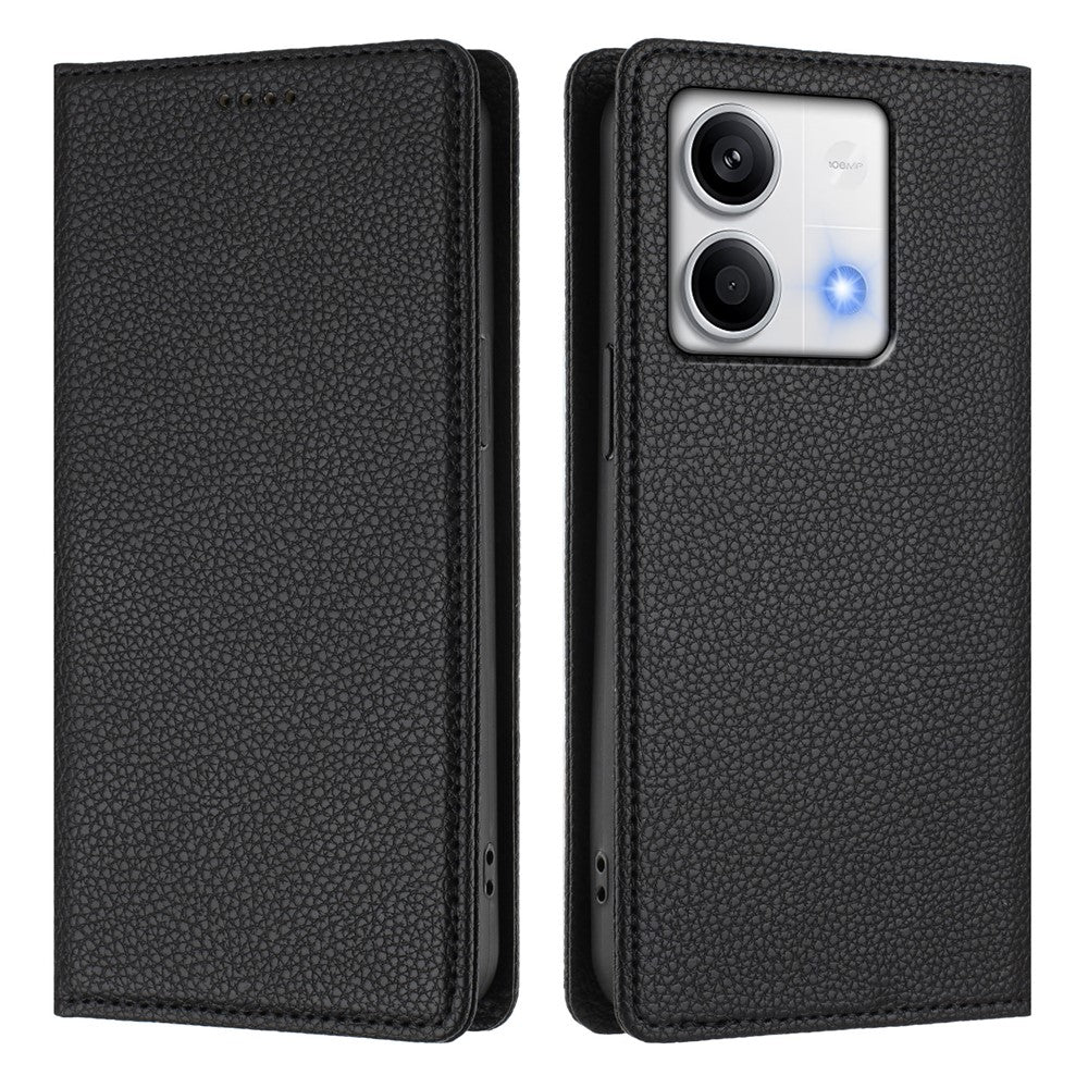 Xiaomi Redmi Note 13 5G (Kina) / Xiaomi Redmi Note 13 5G plånboksfodral RFID-blockerande läder med litchitextur