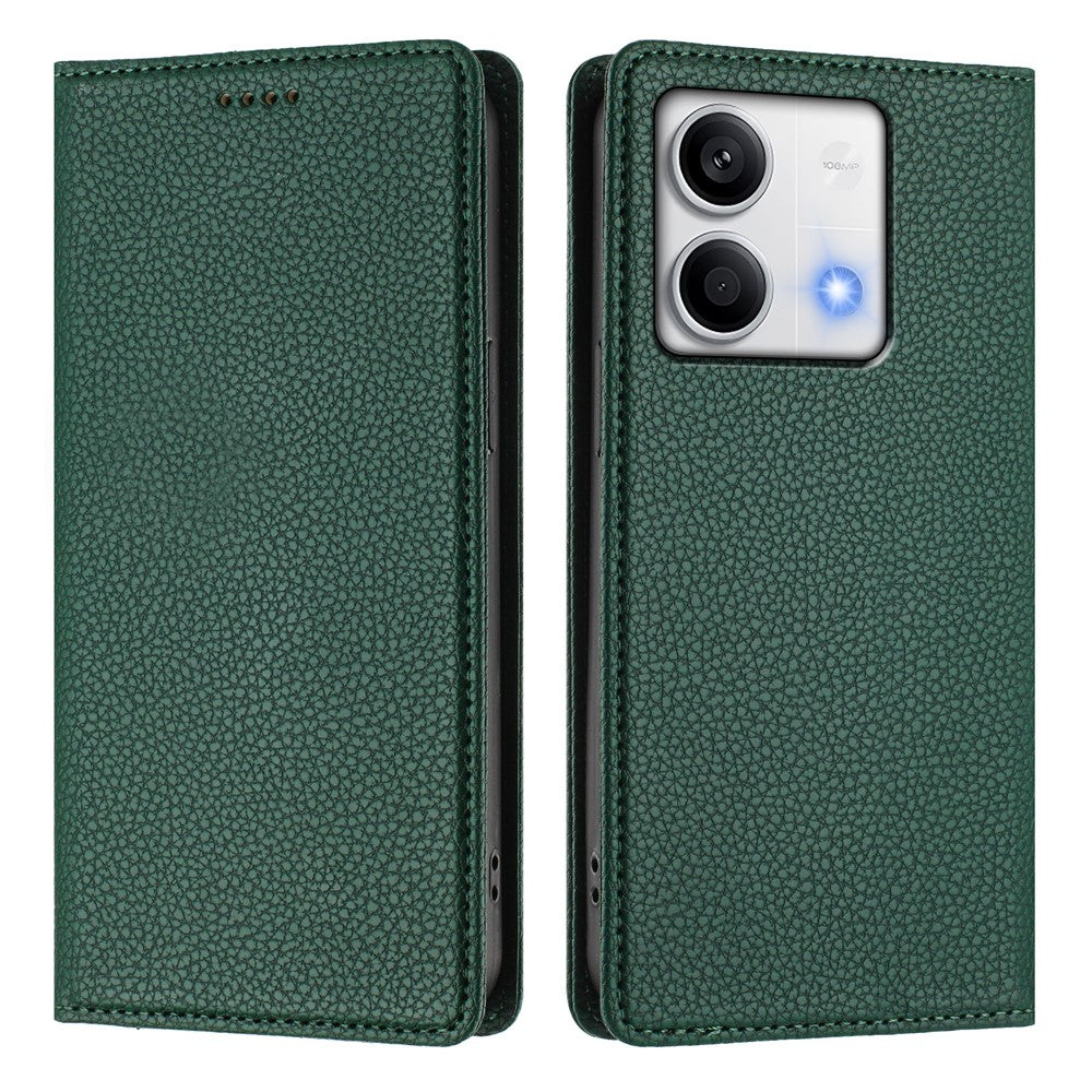 Xiaomi Redmi Note 13 5G (Kina) / Xiaomi Redmi Note 13 5G plånboksfodral RFID-blockerande läder med litchitextur