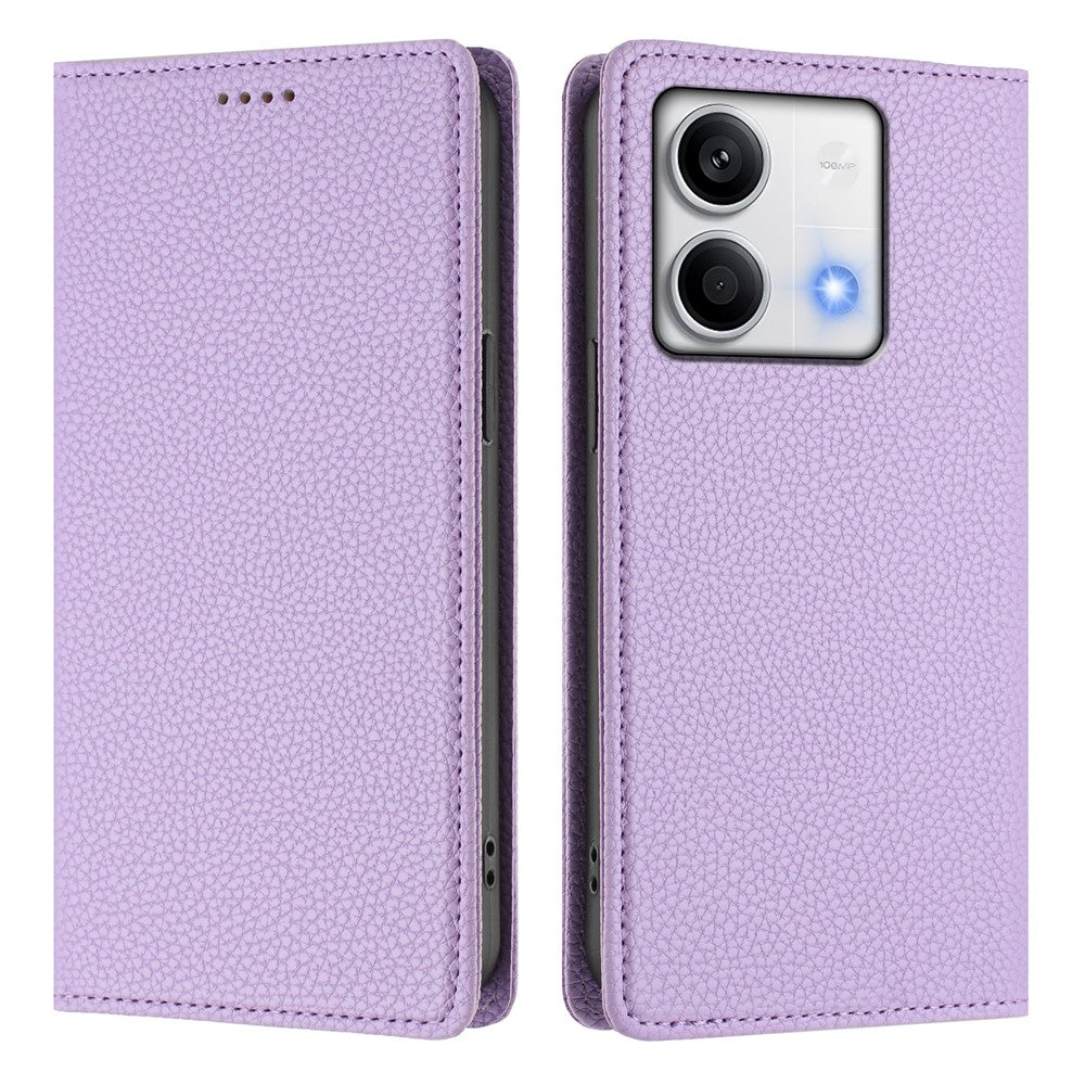 Xiaomi Redmi Note 13 5G (Kina) / Xiaomi Redmi Note 13 5G plånboksfodral RFID-blockerande läder med litchitextur