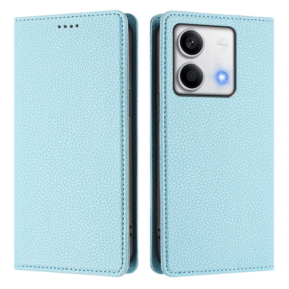 Xiaomi Redmi Note 13 5G (Kina) / Xiaomi Redmi Note 13 5G plånboksfodral RFID-blockerande läder med litchitextur