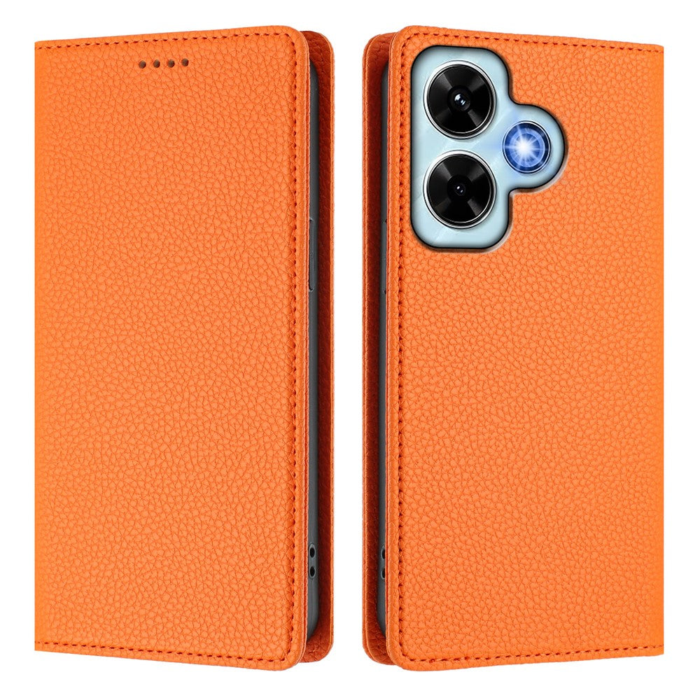 For Xiaomi Redmi Note 13 4G Wallet Case RFID Blocking Litchi Texture Leather Mobile Cover