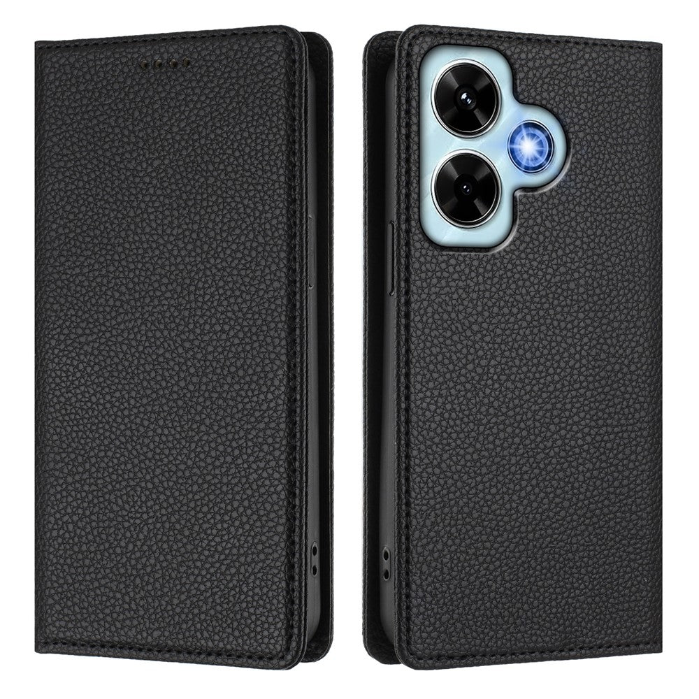 For Xiaomi Redmi Note 13 4G Wallet Case RFID Blocking Litchi Texture Leather Mobile Cover