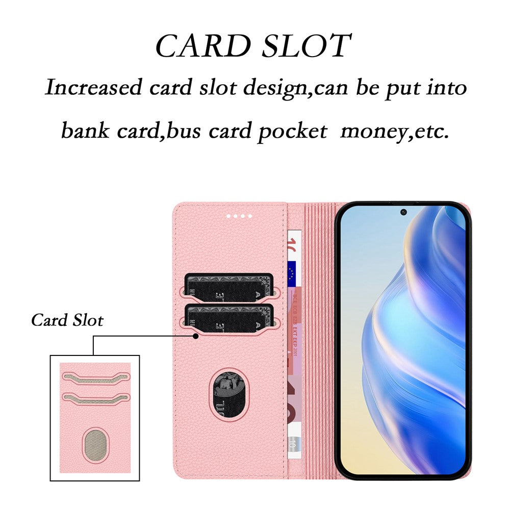 OnePlus Nord CE4 Lite 5G Plånboksfodral RFID-blockerande Litchitexturerat Läder Mobilskal