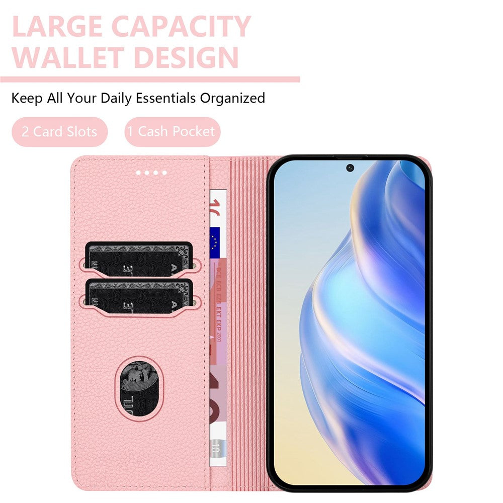 OnePlus Nord CE4 Lite 5G Plånboksfodral RFID-blockerande Litchitexturerat Läder Mobilskal