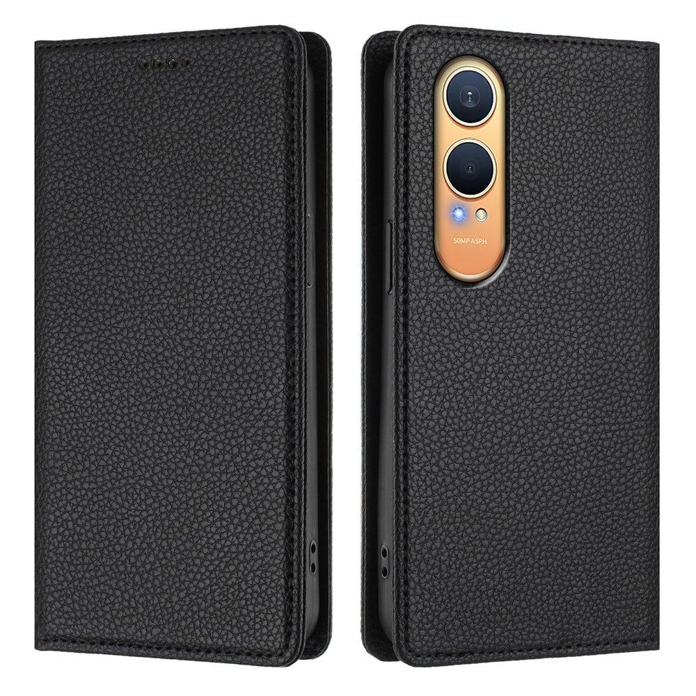 OnePlus Nord CE4 Lite 5G Plånboksfodral RFID-blockerande Litchitexturerat Läder Mobilskal