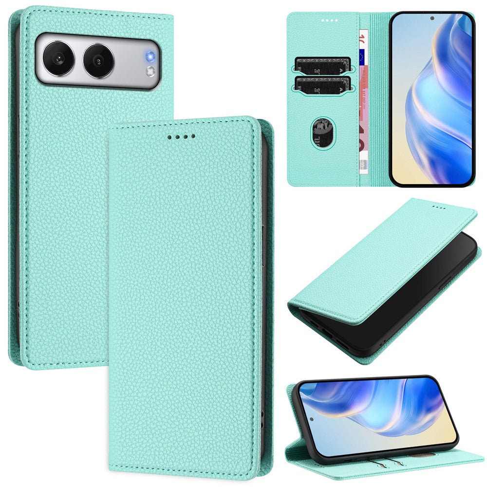 For OnePlus Nord 4 Wallet Case RFID Blocking Litchi Texture Leather Mobile Cover