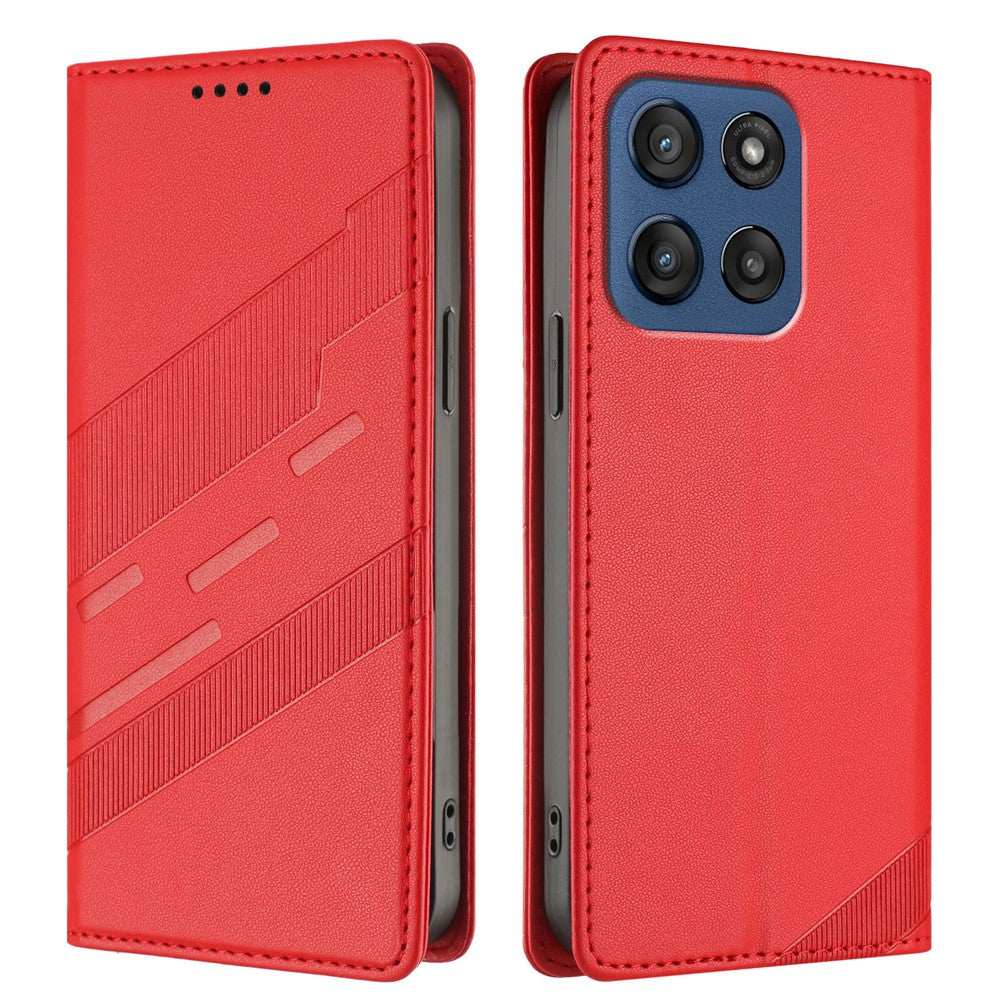 For Motorola Edge 60 5G Phone Cases Punk Style Imprinted Wallet Stand Leather Cover