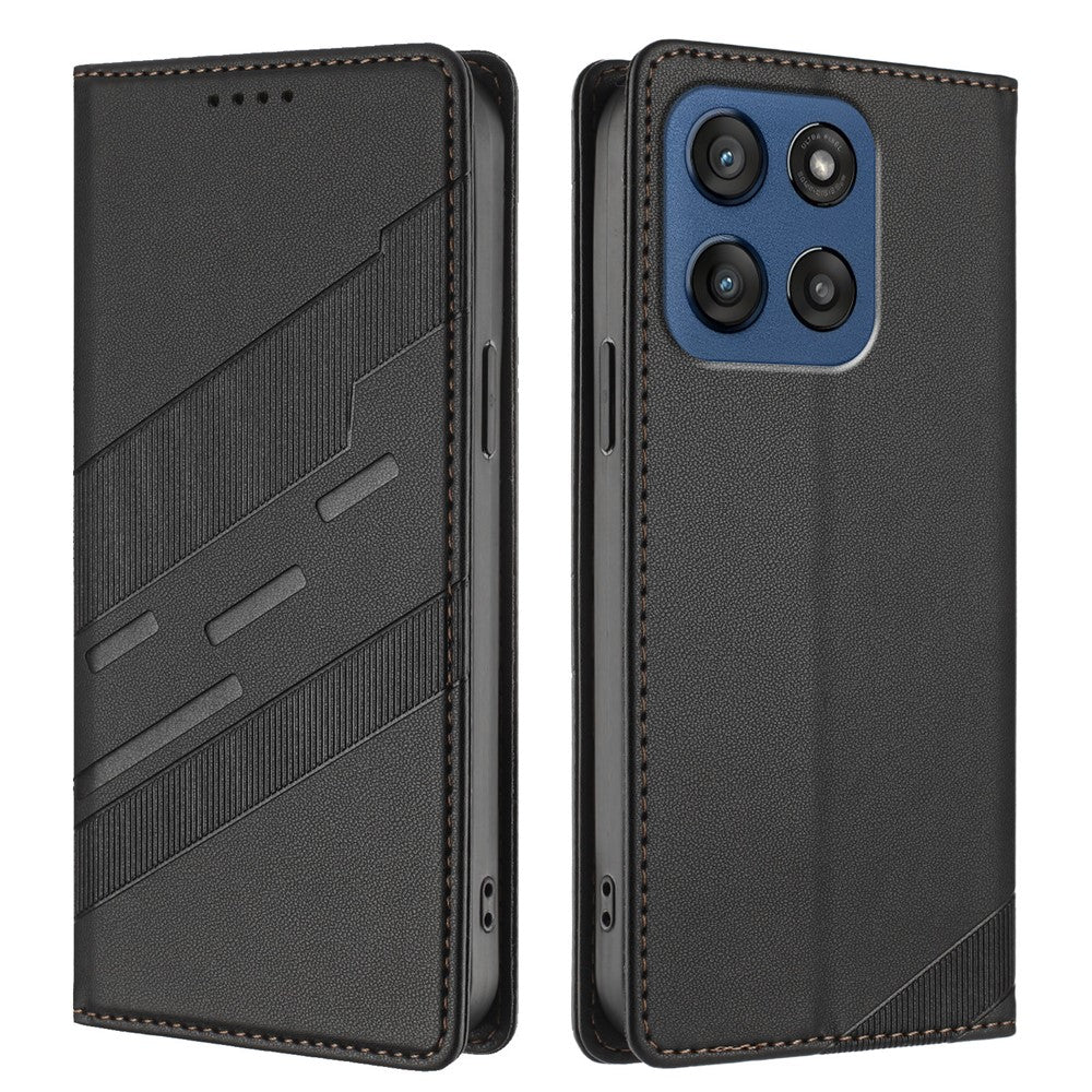 For Motorola Edge 60 5G Phone Cases Punk Style Imprinted Wallet Stand Leather Cover