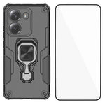 WANLONFENG For Xiaomi Redmi Turbo 4 5G Phone Case  PC TPU Back Cover Kickstand with Tempered Glass