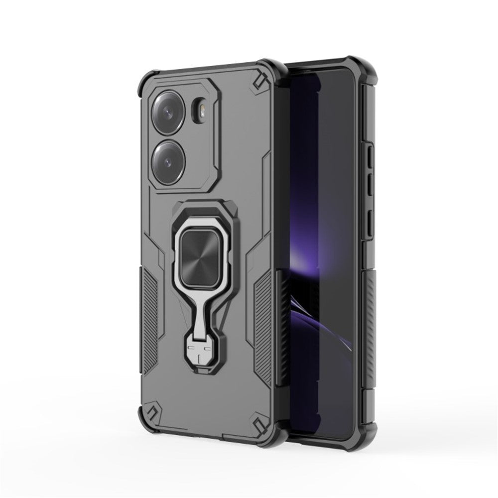 WANLONFENG For Xiaomi Redmi Turbo 4 5G Phone Case  PC TPU Back Cover Kickstand with Tempered Glass