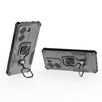 WANLONFENG For Xiaomi Redmi Turbo 4 5G Phone Case  PC TPU Back Cover Kickstand with Tempered Glass