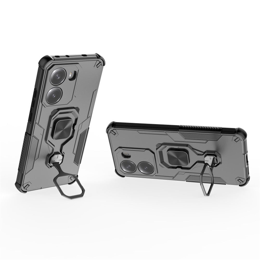 WANLONFENG For Xiaomi Redmi Turbo 4 5G Phone Case  PC TPU Back Cover Kickstand with Tempered Glass