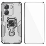 WANLONFENG For Xiaomi Redmi Turbo 4 5G Phone Case  PC TPU Back Cover Kickstand with Tempered Glass