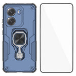 WANLONFENG For Xiaomi Redmi Turbo 4 5G Phone Case  PC TPU Back Cover Kickstand with Tempered Glass