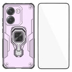 WANLONFENG For Xiaomi Redmi Turbo 4 5G Phone Case  PC TPU Back Cover Kickstand with Tempered Glass