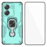 WANLONFENG For Xiaomi Redmi Turbo 4 5G Phone Case  PC TPU Back Cover Kickstand with Tempered Glass