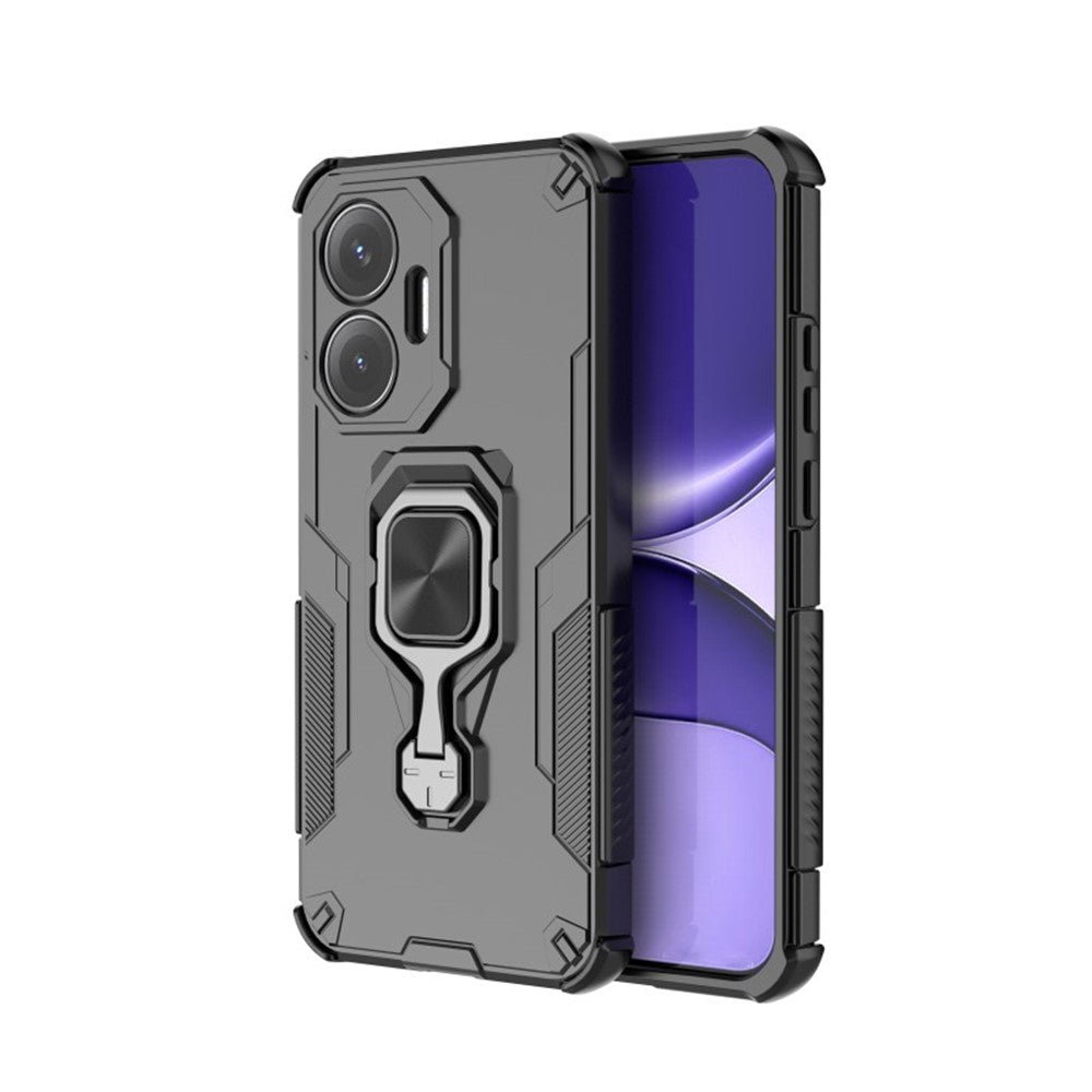 WANLONFENG För Xiaomi Poco F7 5G / Redmi Turbo 4 Pro 5G mobilskal PC TPU Baksida Stativ med Härdat Glas