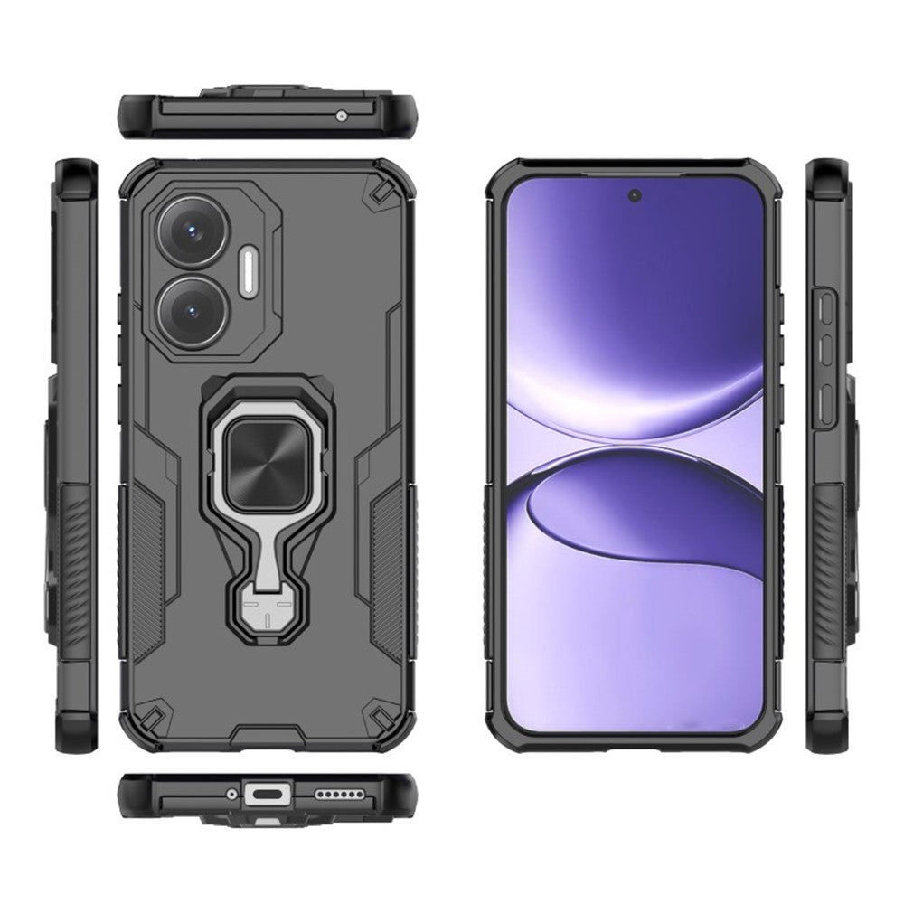 WANLONFENG För Xiaomi Poco F7 5G / Redmi Turbo 4 Pro 5G mobilskal PC TPU Baksida Stativ med Härdat Glas