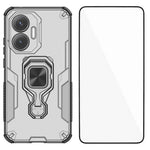 WANLONFENG För Xiaomi Poco F7 5G / Redmi Turbo 4 Pro 5G mobilskal PC TPU Baksida Stativ med Härdat Glas