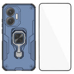 WANLONFENG För Xiaomi Poco F7 5G / Redmi Turbo 4 Pro 5G mobilskal PC TPU Baksida Stativ med Härdat Glas