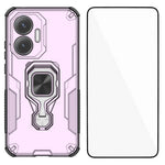 WANLONFENG För Xiaomi Poco F7 5G / Redmi Turbo 4 Pro 5G mobilskal PC TPU Baksida Stativ med Härdat Glas
