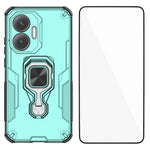 WANLONFENG För Xiaomi Poco F7 5G / Redmi Turbo 4 Pro 5G mobilskal PC TPU Baksida Stativ med Härdat Glas