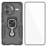 WANLONFENG För Xiaomi Poco F7 Ultra 5G / Xiaomi Redmi K80 Pro 5G mobilskal PC TPU Baksida Stativ med Härdat Glas