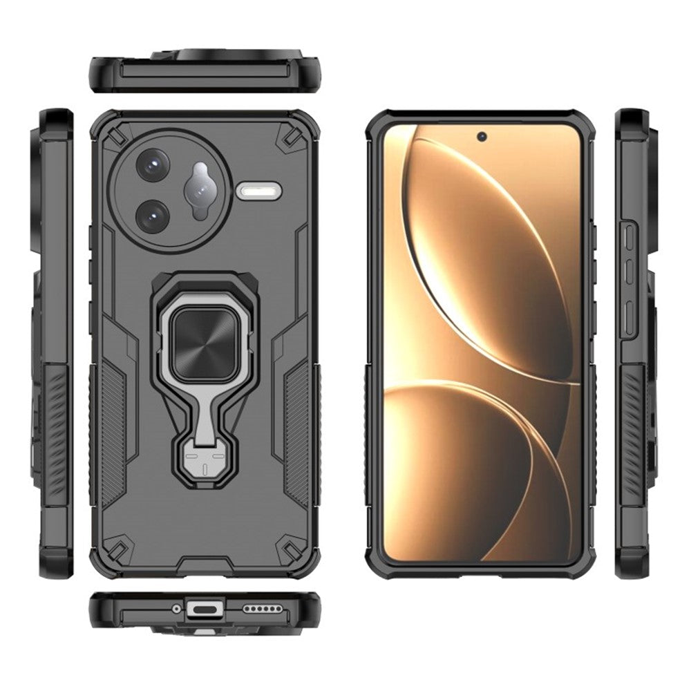 WANLONFENG För Xiaomi Poco F7 Ultra 5G / Xiaomi Redmi K80 Pro 5G mobilskal PC TPU Baksida Stativ med Härdat Glas