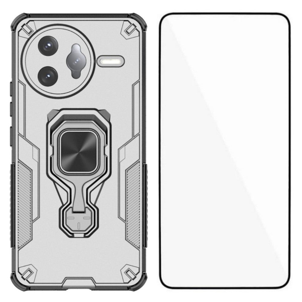 WANLONFENG För Xiaomi Poco F7 Ultra 5G / Xiaomi Redmi K80 Pro 5G mobilskal PC TPU Baksida Stativ med Härdat Glas