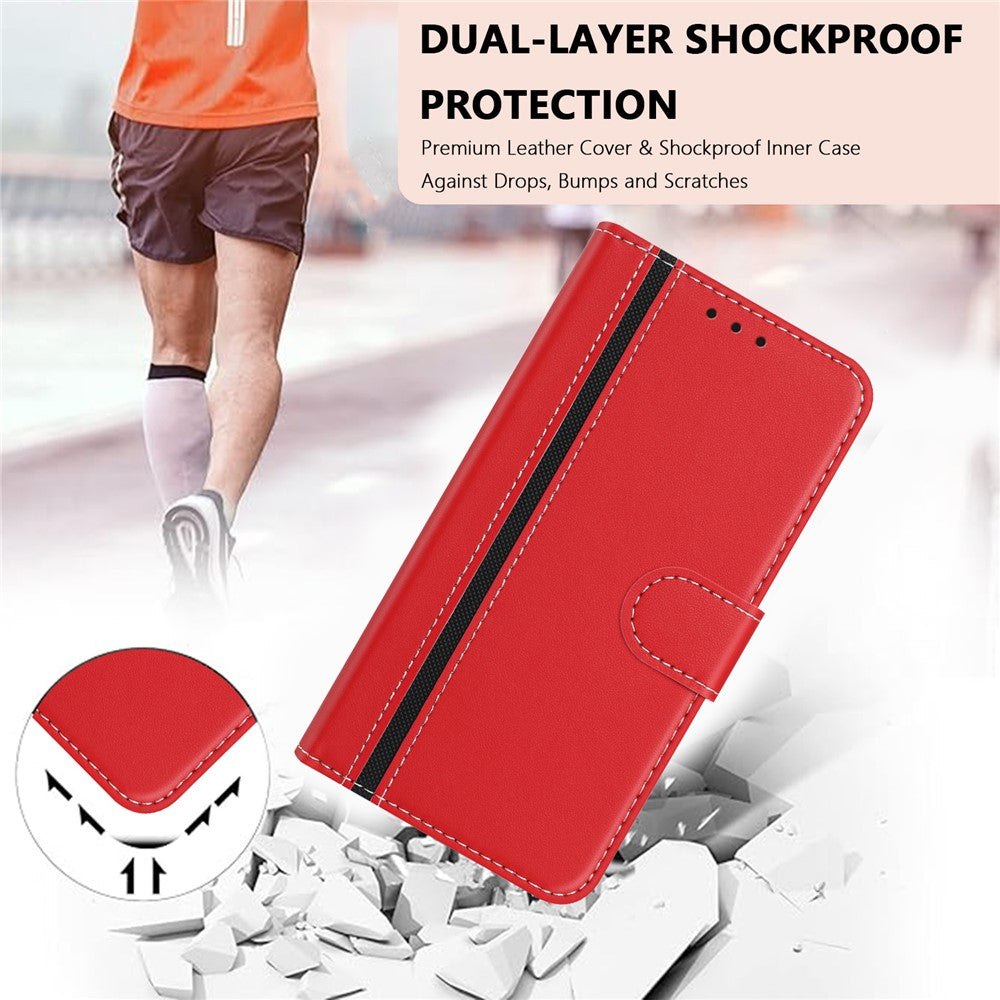 For Xiaomi 14 Ultra Phone Cases Wallet Stand Color Splicing Leather Cover with Magnetic Clasp