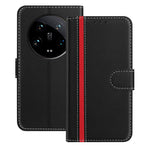 For Xiaomi 14 Ultra Phone Cases Wallet Stand Color Splicing Leather Cover with Magnetic Clasp