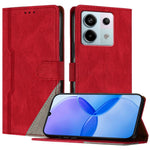 For Xiaomi Redmi Note 13 Pro 5G Leather Case Triangle Patchwork Wallet Stand Shockproof Phone Cover