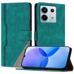 For Xiaomi Redmi Note 13 Pro 5G Leather Case Triangle Patchwork Wallet Stand Shockproof Phone Cover