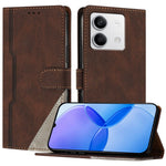 For Xiaomi Redmi Note 13 5G Leather Case Triangle Patchwork Wallet Stand Shockproof Phone Cover