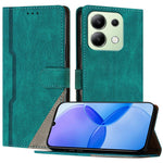 For Xiaomi Redmi Note 13 4G Leather Case Triangle Patchwork Wallet Stand Shockproof Phone Cover