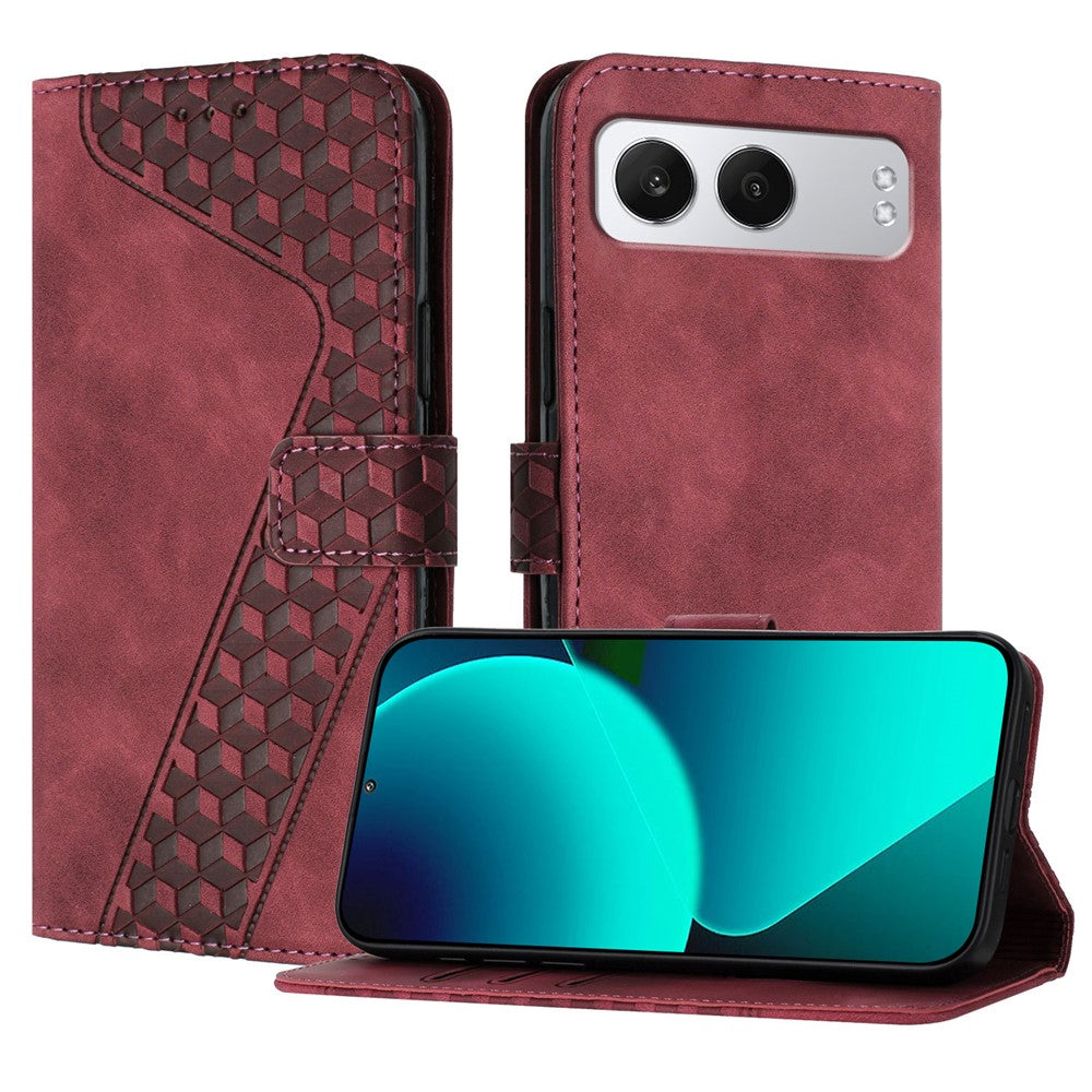 For OnePlus Nord 4 Leather Case 7-Shaped Pattern Wallet Stand Shockproof Phone Cover