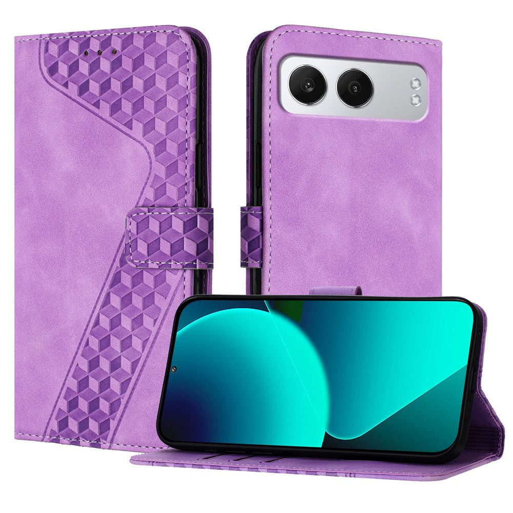 For OnePlus Nord 4 Leather Case 7-Shaped Pattern Wallet Stand Shockproof Phone Cover