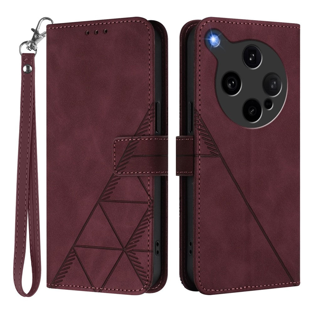 For Oppo Find X8 Ultra 5G Leather Case with Hand Strap Wallet Stand Phone Cover